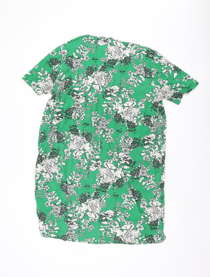 Roman Green Floral Short Sleeve Women's Dress Size 10