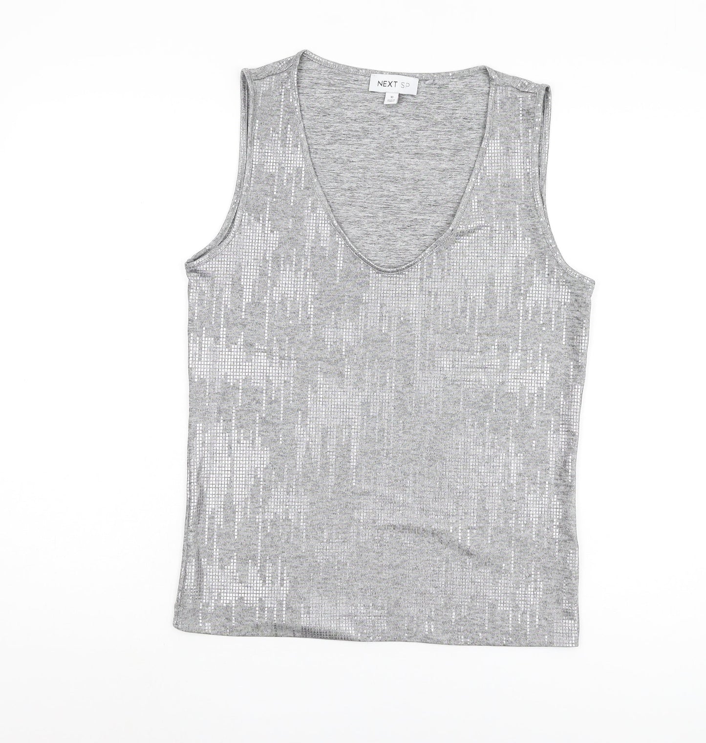 Womens UK Size 10 NEXT Grey Basic Tank