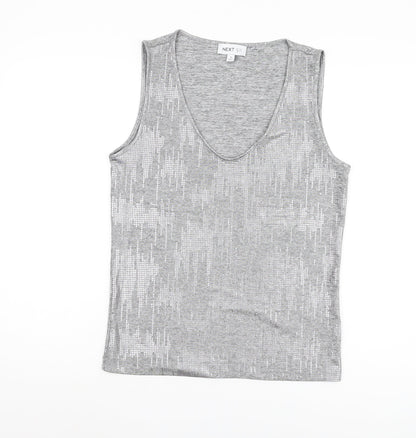 Womens UK Size 10 NEXT Grey Basic Tank
