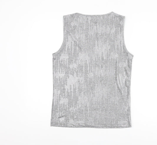 Womens UK Size 10 NEXT Grey Basic Tank