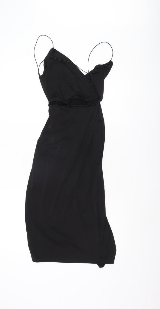 ASOS Women's Black Bodycon Dress Size 8 Sleeveless