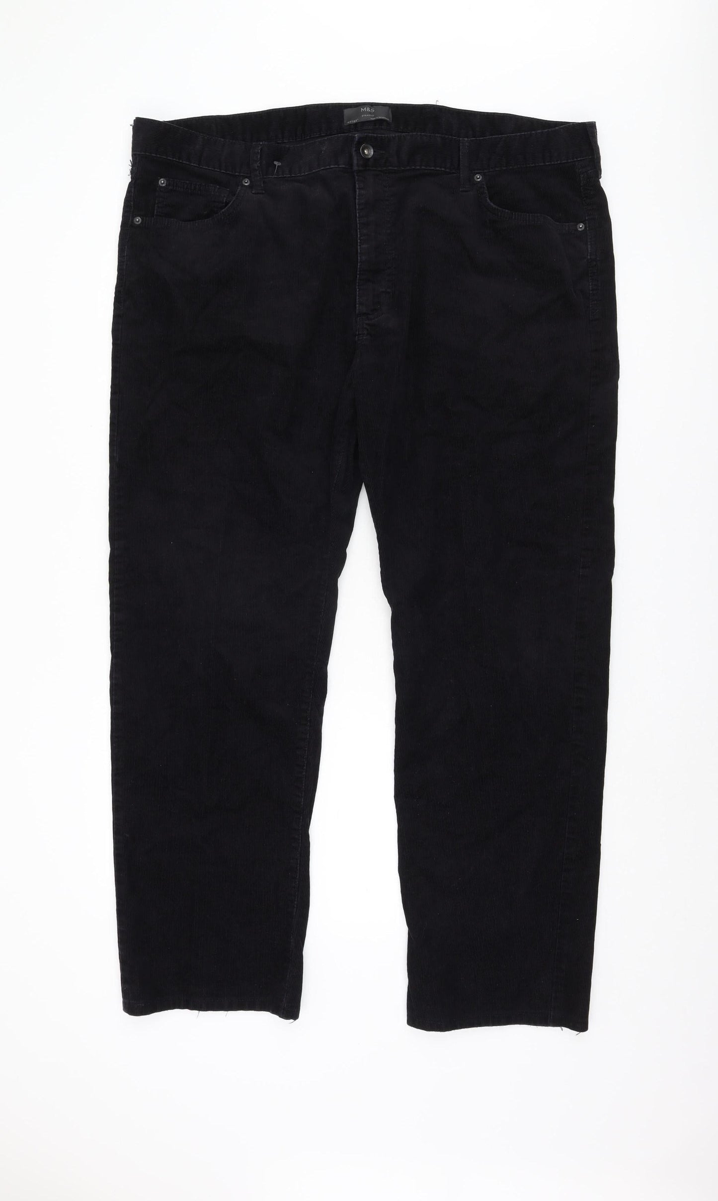 Marks and Spencer Men's Black Corduroy Trousers