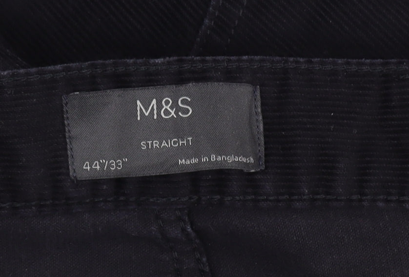 Marks and Spencer Men's Black Corduroy Trousers