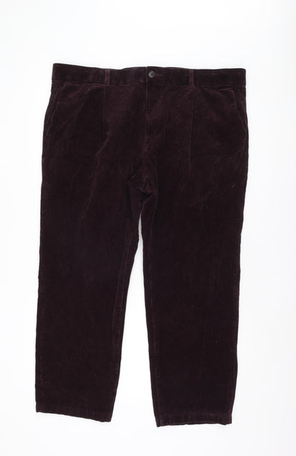 Marks and Spencer Men's Purple Corduroy Trousers 42
