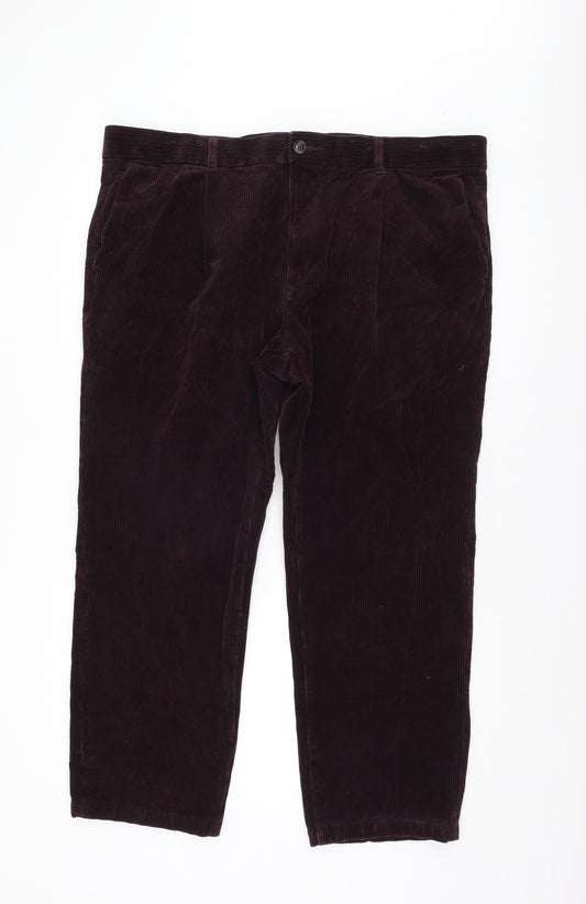 Marks and Spencer Men's Purple Corduroy Trousers 42