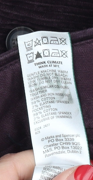 Marks and Spencer Men's Purple Corduroy Trousers 42