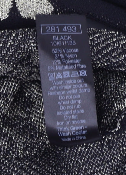 M&Co Women's Black Floral Dress Size 14