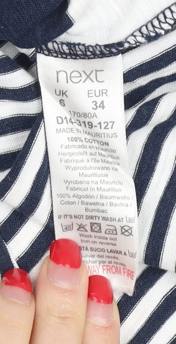 Womens UK Size 6 NEXT Blue Basic T-Shirt