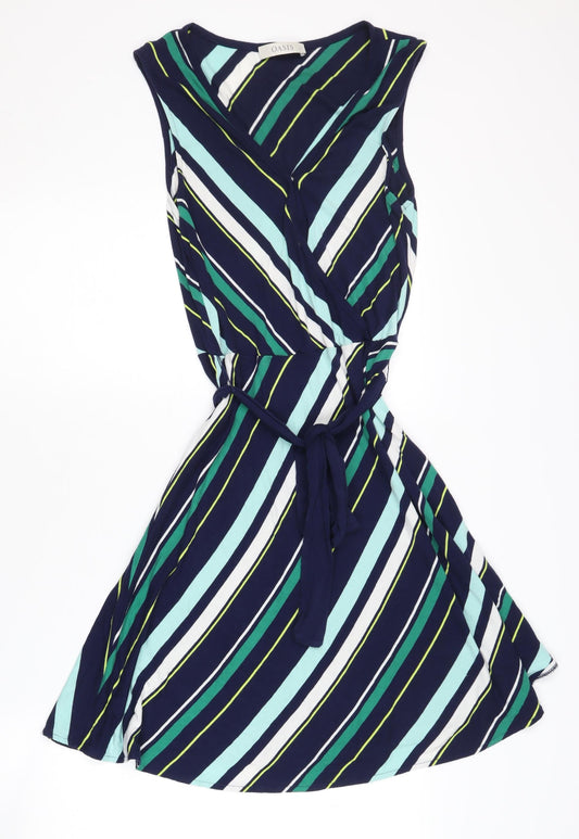 Oasis Women’s Multicoloured Striped Wrap Dress, S