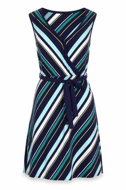 Oasis Women’s Multicoloured Striped Wrap Dress, S