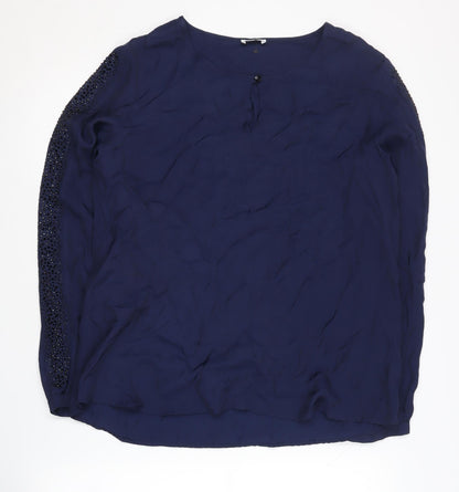 Womens UK Size 12 Gerry Weber Blue Basic Blouse