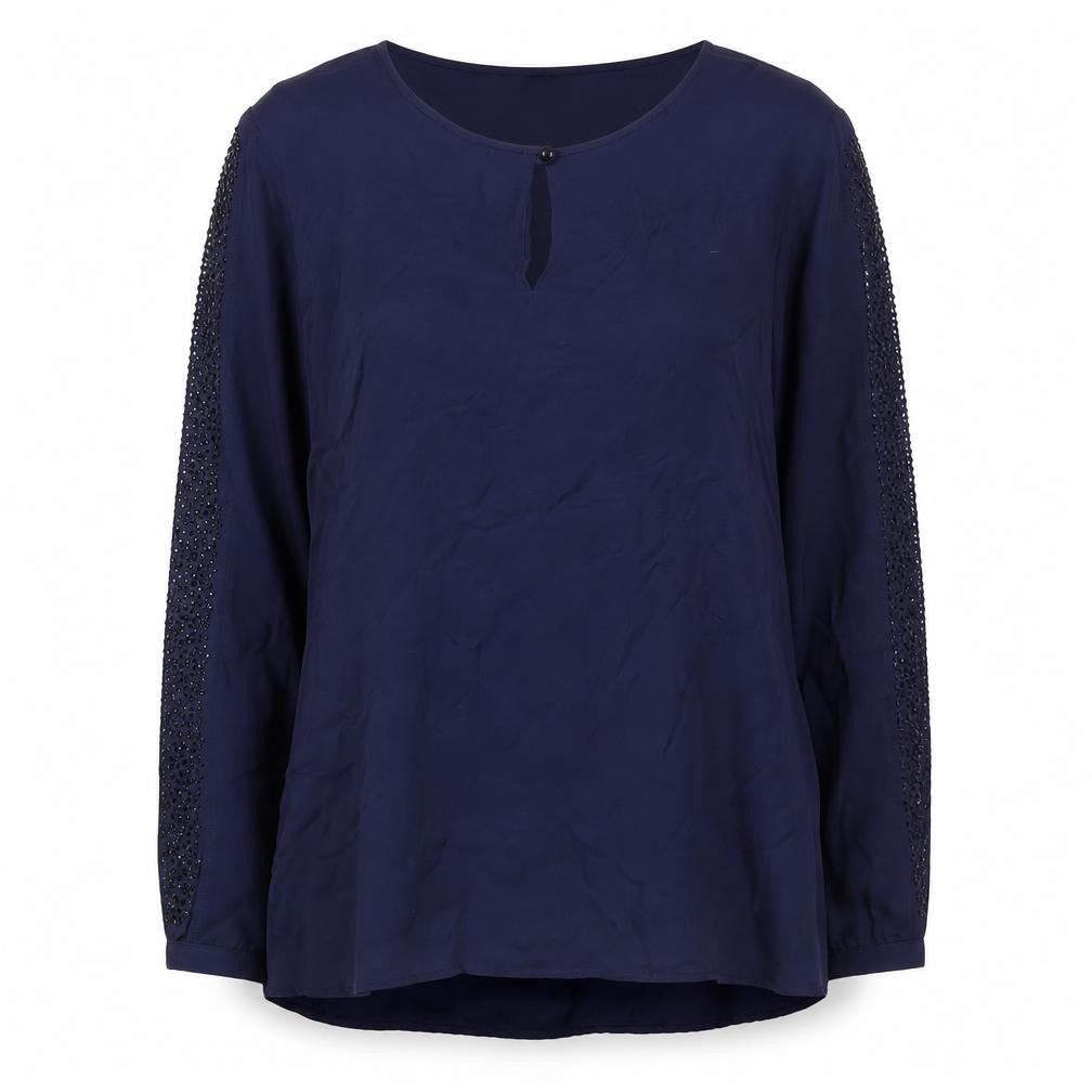 Womens UK Size 12 Gerry Weber Blue Basic Blouse