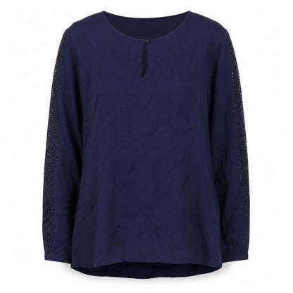 Womens UK Size 12 Gerry Weber Blue Basic Blouse