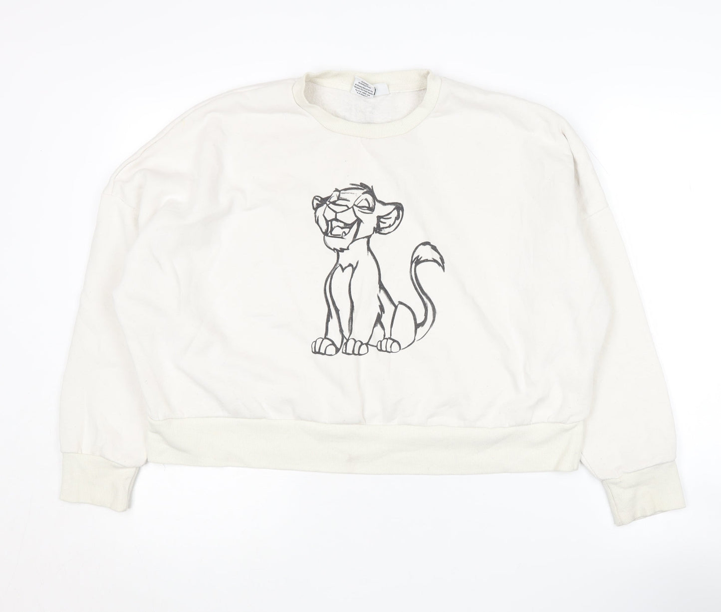 Womens UK Size M Disney Ivory Pullover Sweatshirt