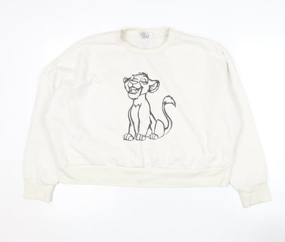 Womens UK Size M Disney Ivory Pullover Sweatshirt