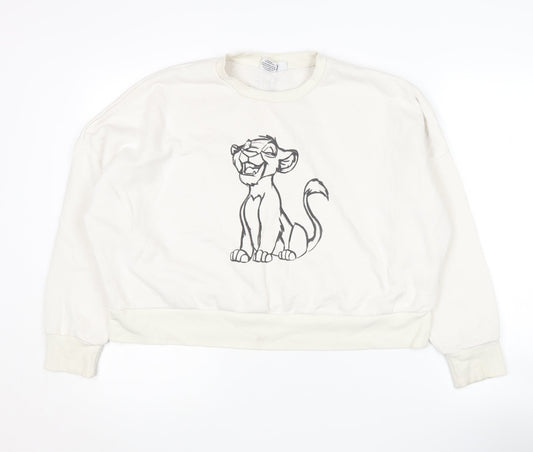 Womens UK Size M Disney Ivory Pullover Sweatshirt