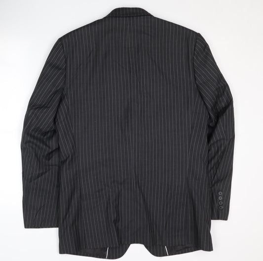 Mens UK Size 40 Jeff Banks Regular Black Suit Jacket