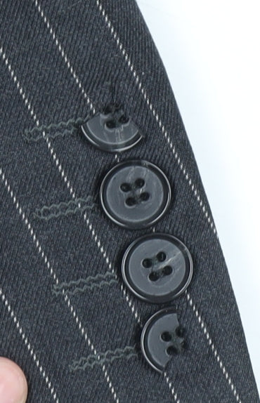 Mens UK Size 40 Jeff Banks Regular Black Suit Jacket