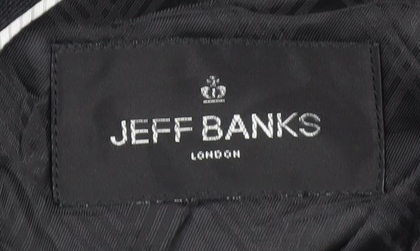 Mens UK Size 40 Jeff Banks Regular Black Suit Jacket