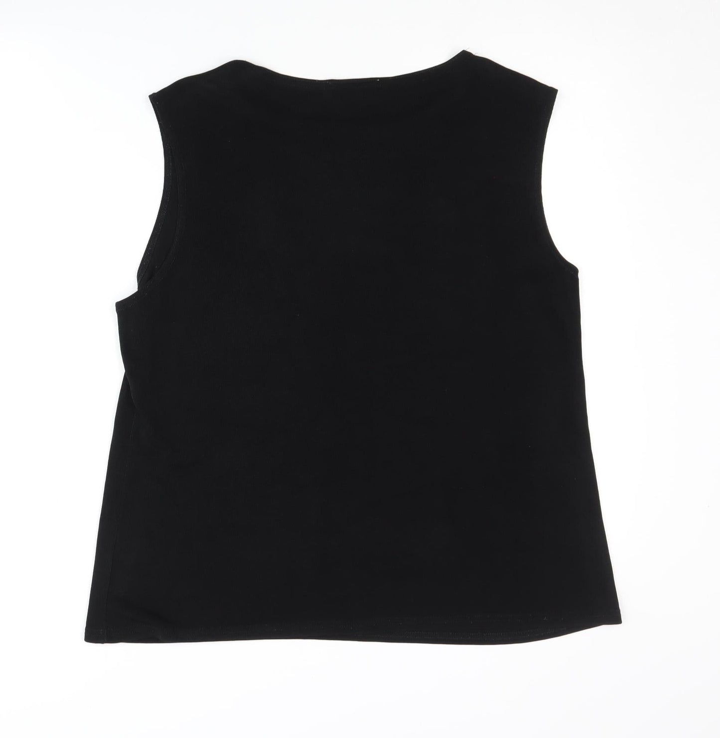 Bonmarché Women's Black Studded Tank Top L