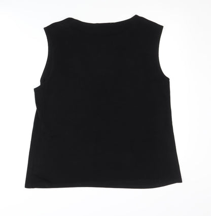 Bonmarché Women's Black Studded Tank Top L