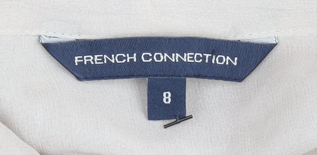 Womens UK Size 8 French Connection Beige Basic Blouse