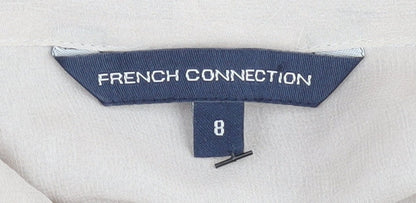 Womens UK Size 8 French Connection Beige Basic Blouse
