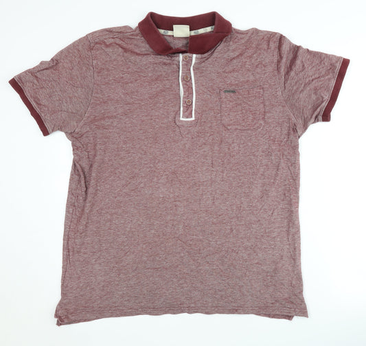 Police Men's Red Polo Shirt Size S