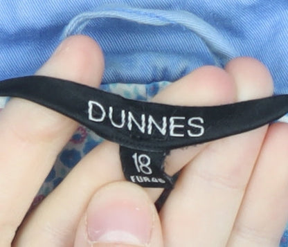 Dunnes Women's Blue Bel Elegance Trench Coat Size 12