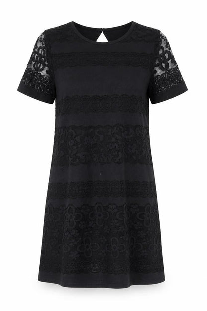 Yumi Women's Black Lace Shift Dress Size 8