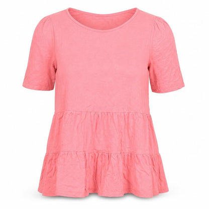 Womens UK Size 12 Roman Pink Basic Blouse