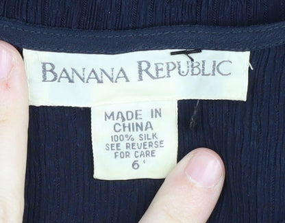 Banana Republic Women's Blue Silk Tank Dress, Size 6