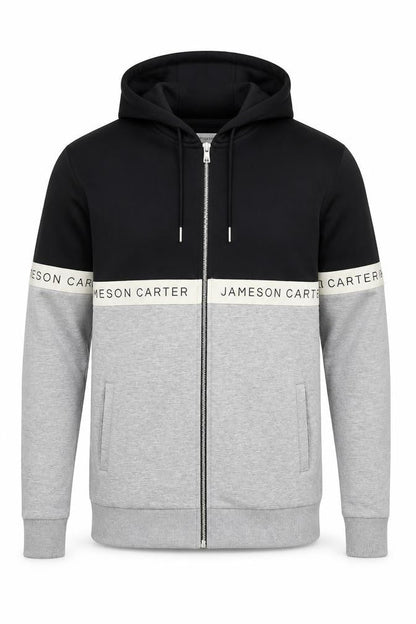 Mens UK Size M Jameson Carter Multicoloured Full Zip Hoodie