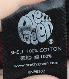 Pretty Green Men's Red Long Sleeve Polo Shirt M