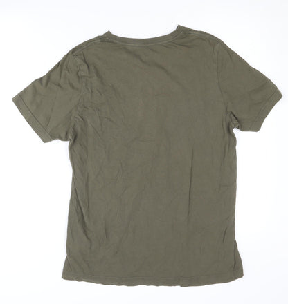 Puma Men’s Green T-Shirt Medium, Crew Neck, Short Sleeve