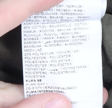 Puma Men’s Green T-Shirt Medium, Crew Neck, Short Sleeve