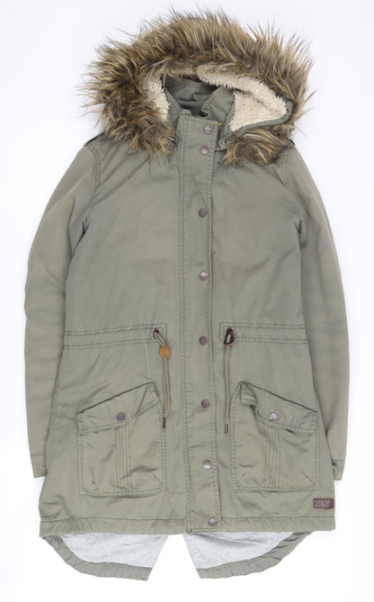 Fat Face Women's Green Parka Coat Size 10
