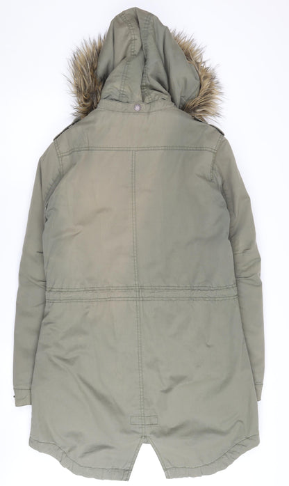 Fat Face Women's Green Parka Coat Size 10