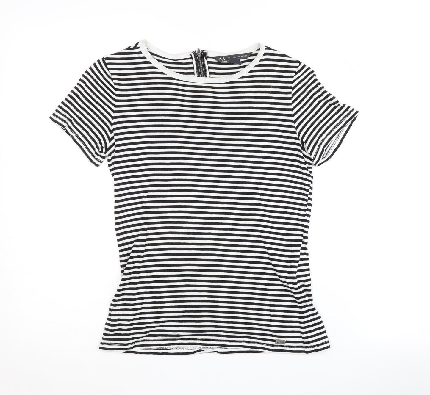 Womens UK Size 2XS Armani Exchange Black Basic T-Shirt