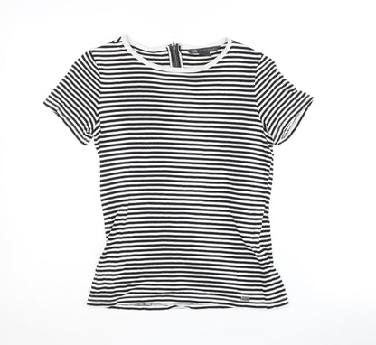 Womens UK Size 2XS Armani Exchange Black Basic T-Shirt