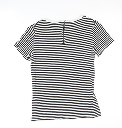 Womens UK Size 2XS Armani Exchange Black Basic T-Shirt