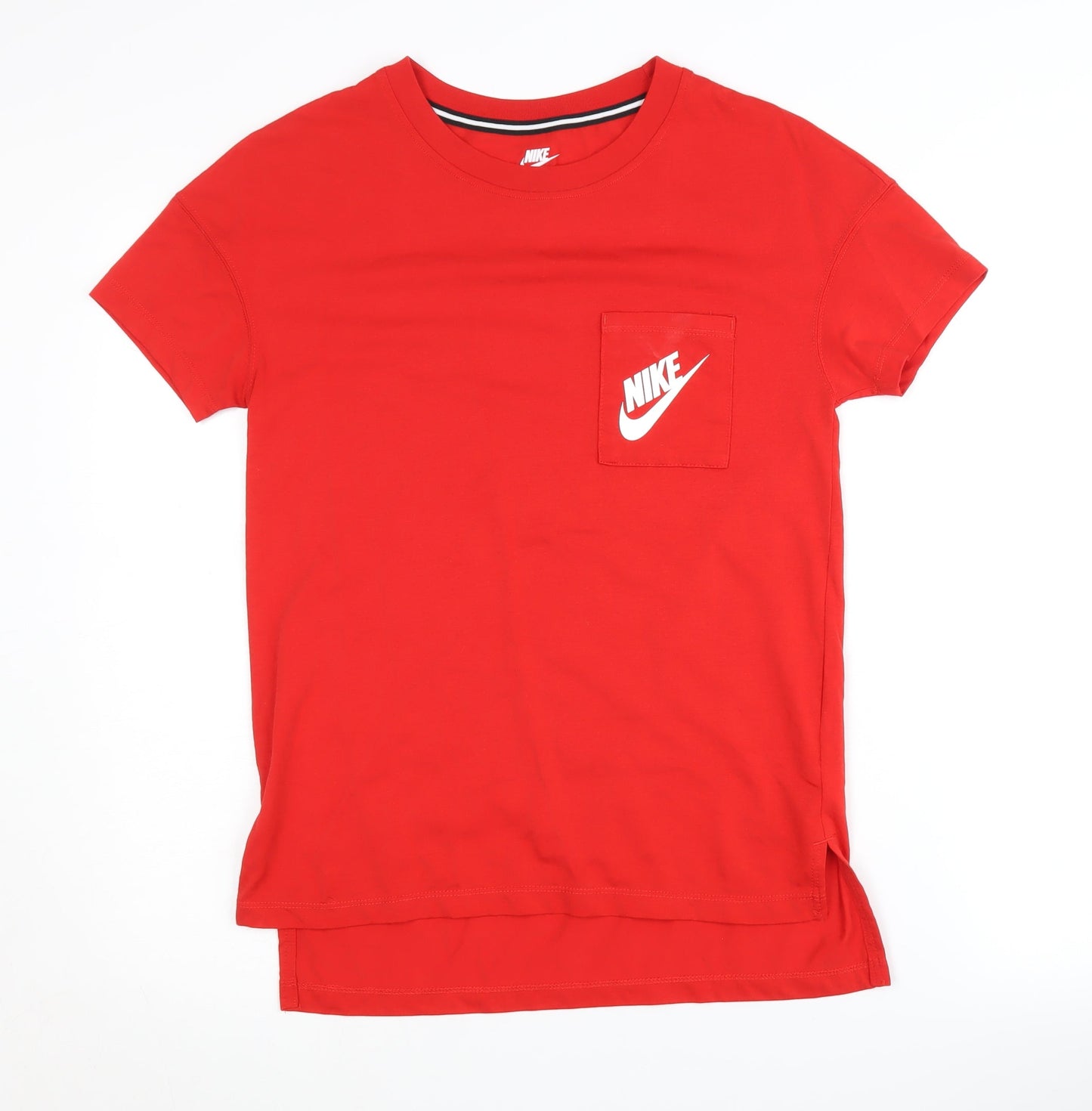 Womens UK Size XS Nike Red Basic T-Shirt