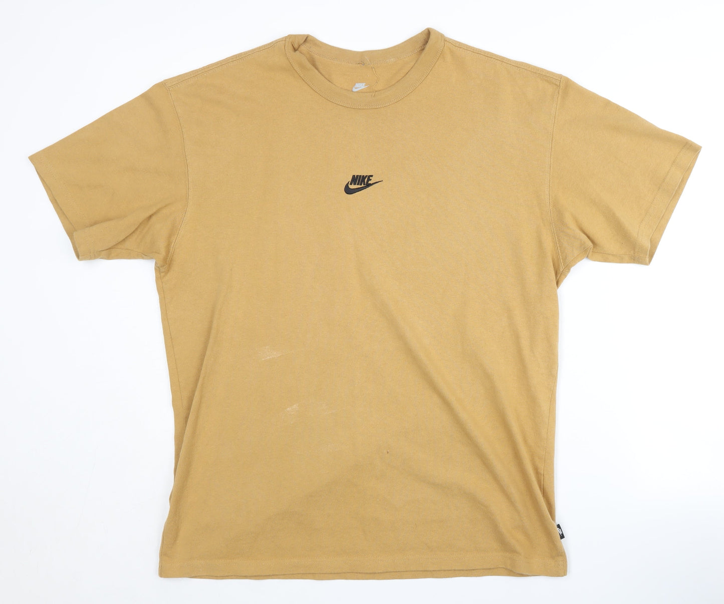 Nike Men's Brown Relaxed Fit Logo T-Shirt - Medium