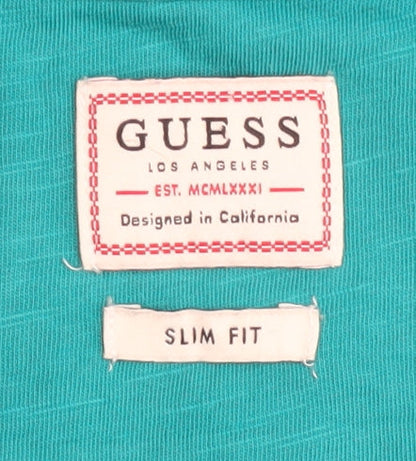 Mens UK Size S GUESS Green  T-Shirt