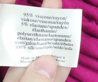 Laura Ashley Women's Pink Scoop Neck T-Shirt, Size 14