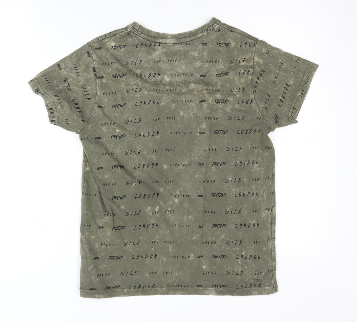 Firetrap Boys Green Graphic Print T-Shirt 11-12 Years