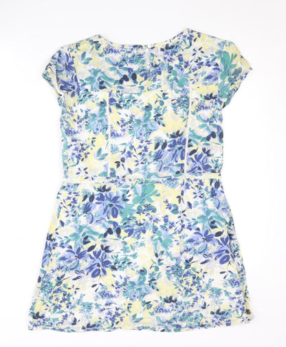 FatFace Women's Multicoloured A-Line Dress Size 8