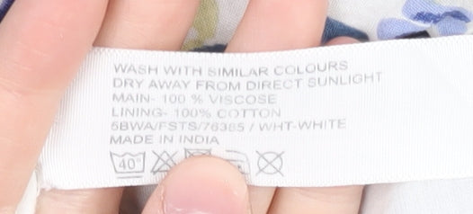 FatFace Women's Multicoloured A-Line Dress Size 8