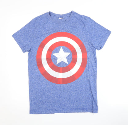 Marvel Avengers Boys Blue T-Shirt 12-13 Years Superhero Graphic