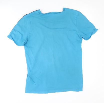 Fila Boys Blue Cotton T-Shirt Size 13-14 Years - Logo Accent